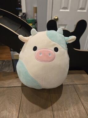 Squishmallows Cow Plush  Cream And Mint